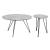 Kerris Round Faux Concrete/Steel Coffee Table Set