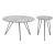 Kerris Round Faux Concrete/Steel Coffee Table Set