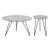 Kerris Round Faux Concrete/Steel Coffee Table Set