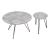 Kerris Round Faux Concrete/Steel Coffee Table Set