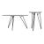 Kerris Round Faux Concrete/Steel Coffee Table Set