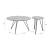 Kerris Round Faux Concrete/Steel Coffee Table Set