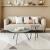 Kerris Round Faux Concrete/Steel Coffee Table Set