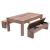 Bonker Rectangular MDF Dining/Game Table 3 in 1 