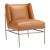 Atlanta Faux Leather/Steel Accent Chair