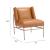 Atlanta Faux Leather/Steel Accent Chair
