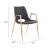 Desi Faux Leather/Steel Dining Chair