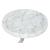 Joel Round Marble/Aluminum Side Table Silver