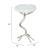 Joel Round Marble/Aluminum Side Table Silver