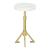 Maurice Round Marble/Iron Side Table