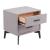 Halle Rectangular Polyester Side Table w/2 Drawers