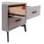 Halle Rectangular Polyester Side Table w/2 Drawers