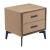 Montana Rectangular Velvet Side Table w/2 Drawers