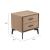 Montana Rectangular Velvet Side Table w/2 Drawers