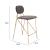 Georges Velvet/Steel Counter Stool