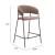 Josephine Polyester/Steel Counter Stool