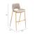 Desi Faux Leather/Steel Barstool