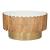 Bombay Round Marble/Wood/Iron Coffee Table