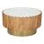 Bombay Round Marble/Wood/Iron Coffee Table