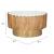 Bombay Round Marble/Wood/Iron Coffee Table