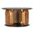 Pemba Round Marble/Wood/Iron Coffee Table
