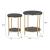 Koper Round Marble/Iron Coffee Table Set