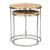 Bari Round Wood/Iron Nesting Table Set