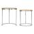 Bari Round Wood/Iron Nesting Table Set