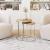 Bari Round Wood/Iron Nesting Table Set