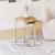 Bari Round Wood/Iron Nesting Table Set