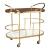 Antalya Wood/Marble/Iron Bar Cart