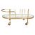 Antalya Wood/Marble/Iron Bar Cart