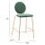 Odessa Velvet/Steel Counter Stool