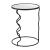 Bastia Round Glass/Steel Side Table