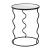 Bastia Round Glass/Steel Side Table