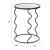 Bastia Round Glass/Steel Side Table