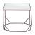 Arzon Square Mirror Glass/Steel Coffee Table Set