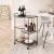 Constanza Glass/Marble/Steel Bar Cart