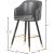 Barbosa Faux Leather Counter Stool with Espresso Wood Legs