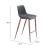 Magnus Faux Leather/Steel Barstool