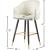 Barbosa Faux Leather Counter Stool with Espresso Wood Legs