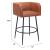 Horbat Faux Leather/Steel Barstool