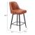 Keppel Faux Leather/Steel Swivel Counter Stool