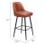 Keppel Faux Leather/Steel Swivel Barstool
