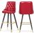 Portnoy Faux Leather Stool with Espresso Wood Legs, Gold Footrest & Gold Tips