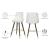 Portnoy Faux Leather Stool with Espresso Wood Legs, Gold Footrest & Gold Tips