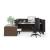 Narbutas Reception Unit w/PET Felt Front & Side Storage Cabinet (without desk)