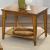 Lake House Square Lamp Table | Rustic Oak Wood Side Table
