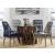 Nakia Woven Back Side Chair with Wood Base