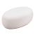 Amber Oval Polyester Ottoman